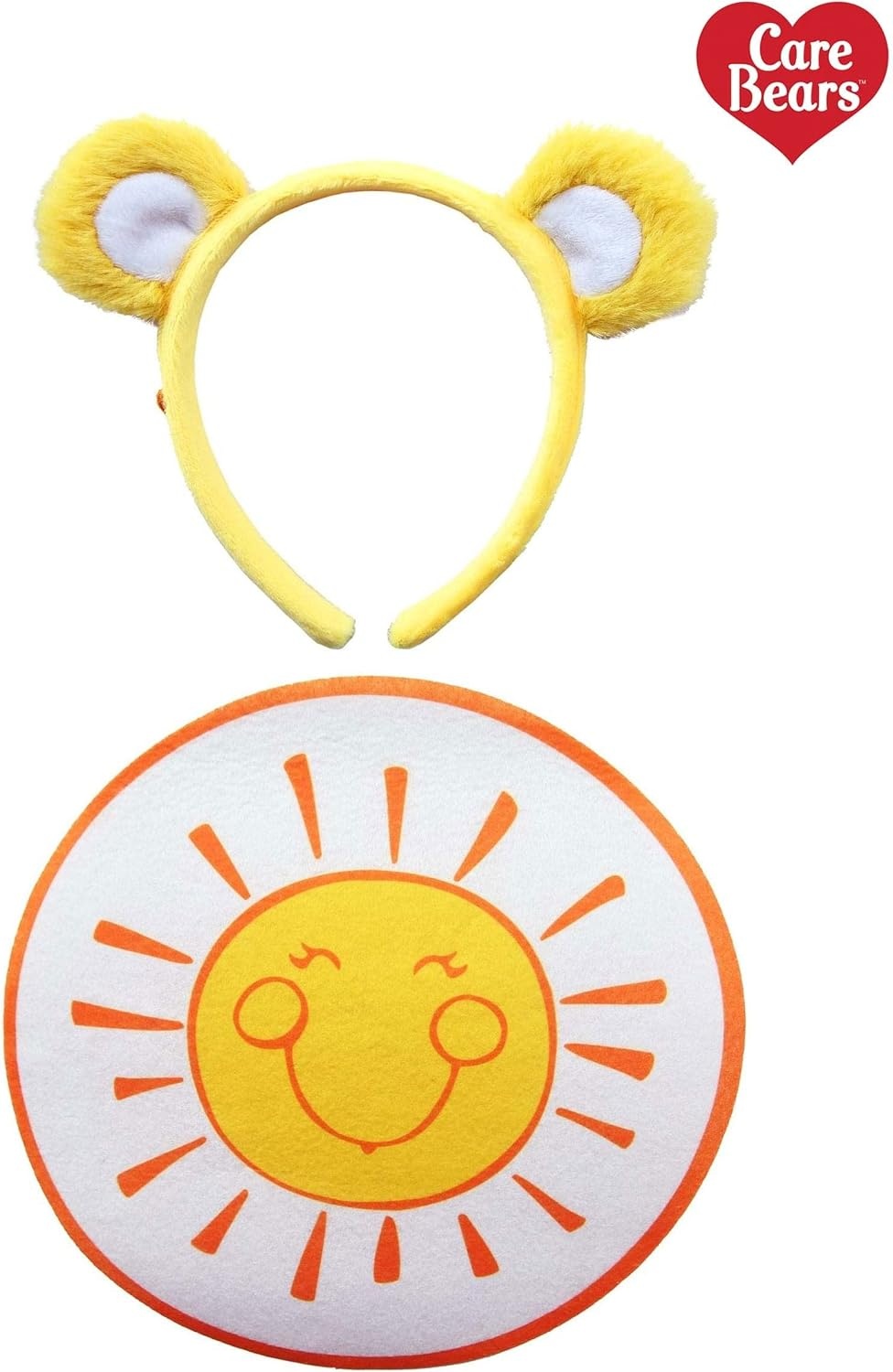 image:imageCare Bears Funshine Bear Ears amp Patch Costume Kit for Adults with Headband amp IronOn Patch Accessory SetHeadband Ears Patch Kit