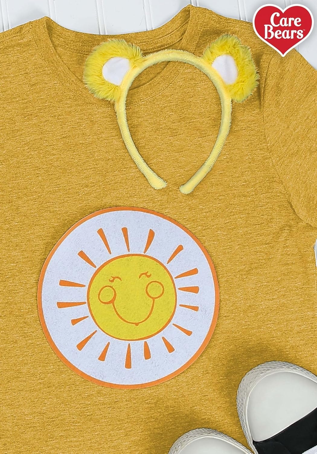 image:imageCare Bears Funshine Bear Ears amp Patch Costume Kit for Adults with Headband amp IronOn Patch Accessory SetHeadband Ears Patch Kit