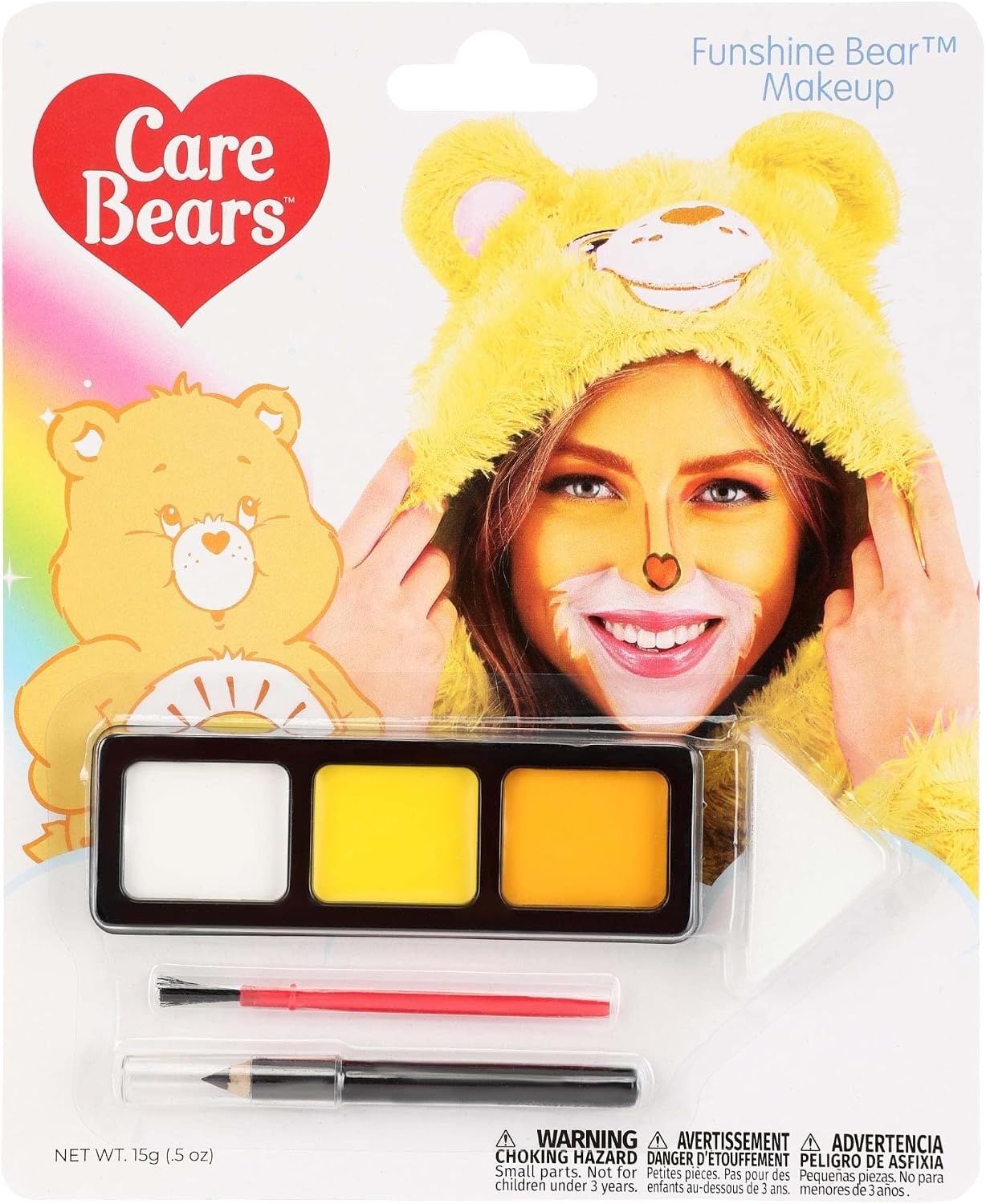 image:imageFun Costumes Care Bears Funshine Bear Makeup Kit Yellow Cream Costume Makeup for Halloween 3color Palette Standard Yellow