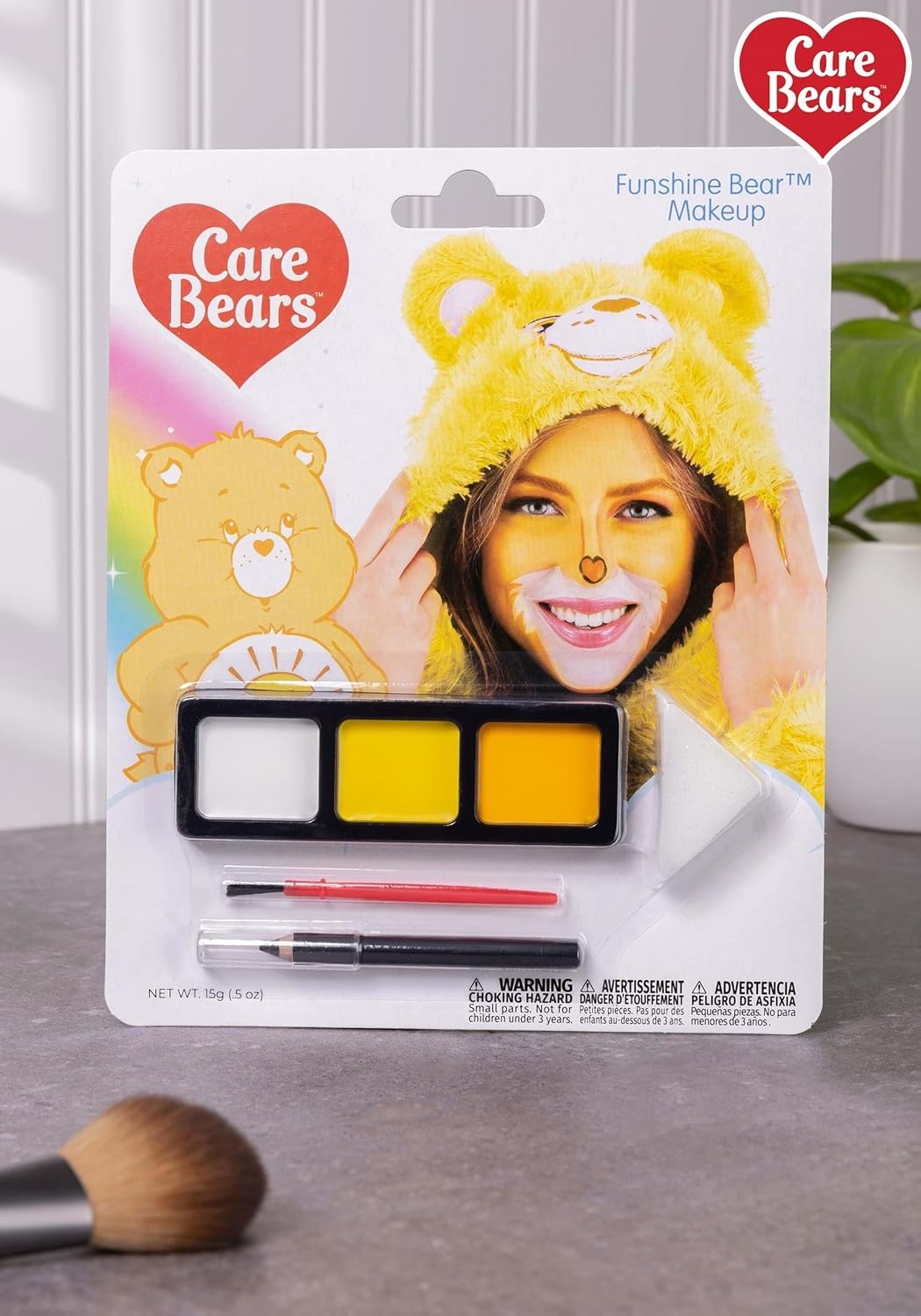 image:imageFun Costumes Care Bears Funshine Bear Makeup Kit Yellow Cream Costume Makeup for Halloween 3color Palette Standard Yellow