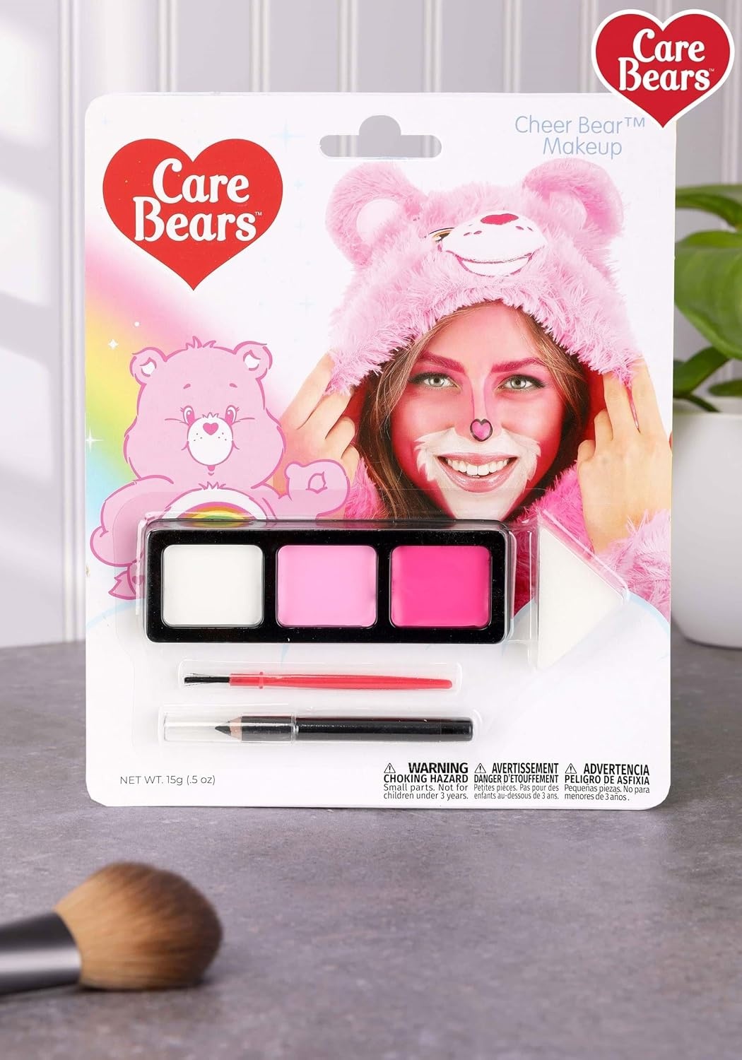 image:imageelope Cheer Bear Care Makeup Kit Cream Makeup with Tray Sponge Pencil and Brush Ages 3Standard