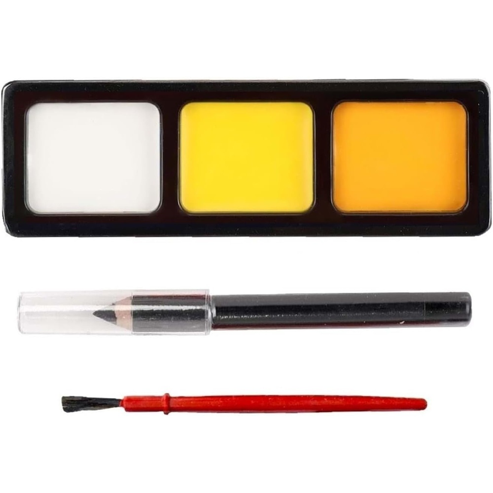 image:imageFun Costumes Care Bears Funshine Bear Makeup Kit Yellow Cream Costume Makeup for Halloween 3color Palette Standard Yellow