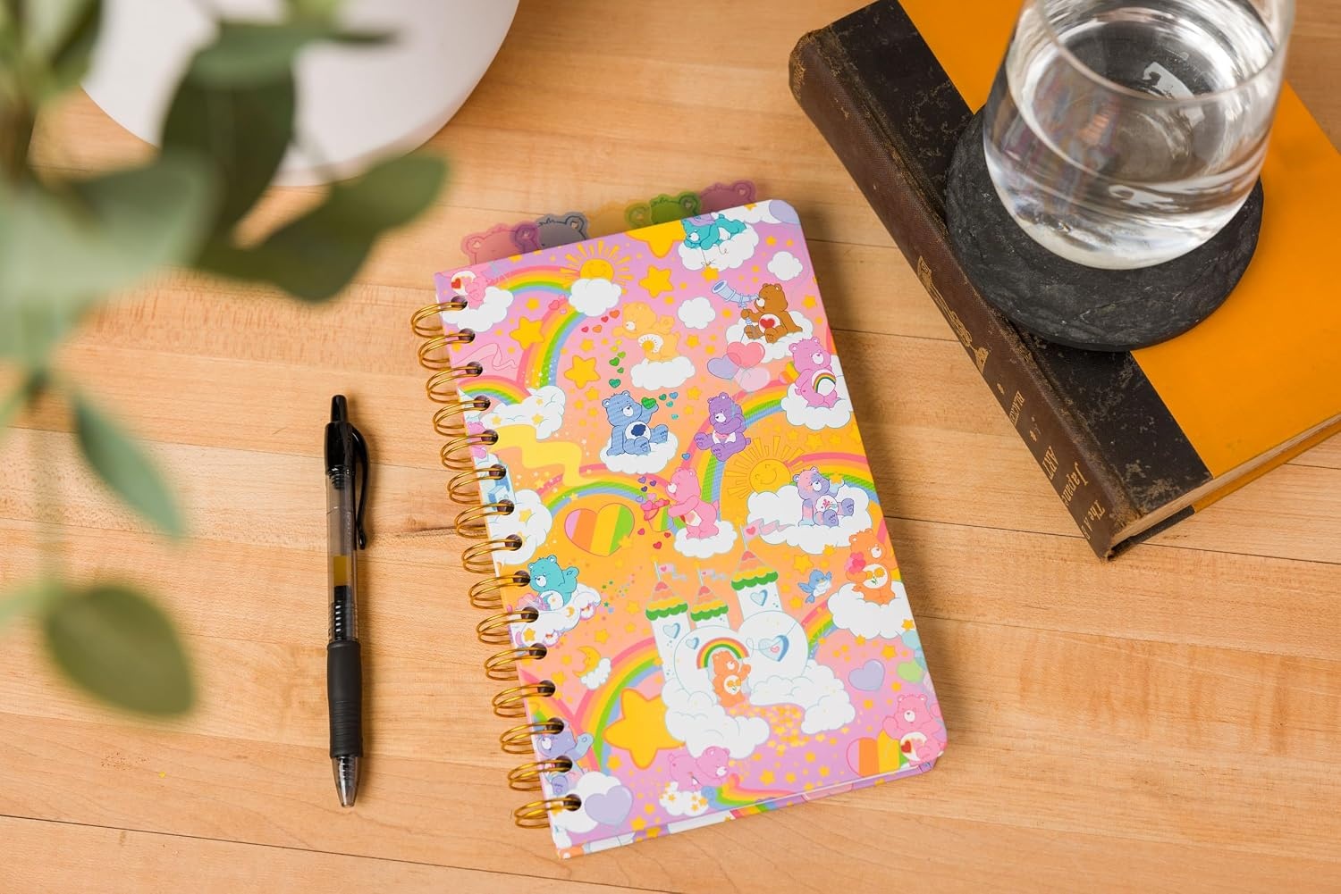image:imageSilver Buffalo Care Bears Spiral Tabbed Notebook Featuring Grumpy Bear Share Bear Tenderheart Bear Cheer Bear Bedtime Bear and Good Luck Bear 8 x 5Care Bears