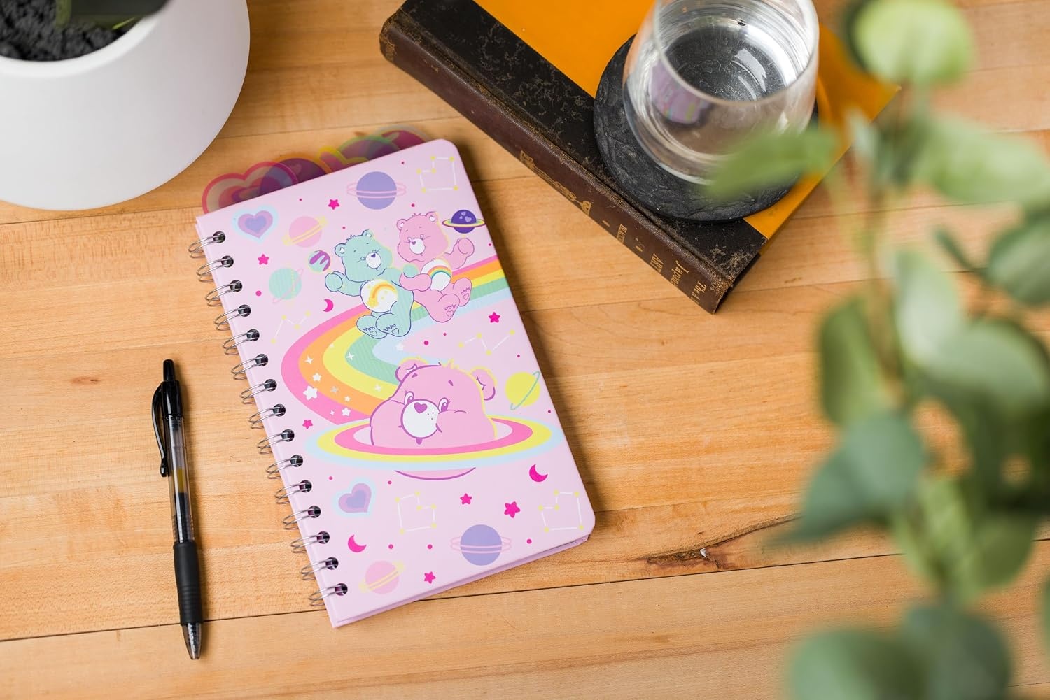 image:imageSilver Buffalo Care Bears Spiral Tabbed Notebook Featuring Grumpy Bear Share Bear Tenderheart Bear Cheer Bear Bedtime Bear and Good Luck Bear 8 x 5Care Bears Cosmic Bears