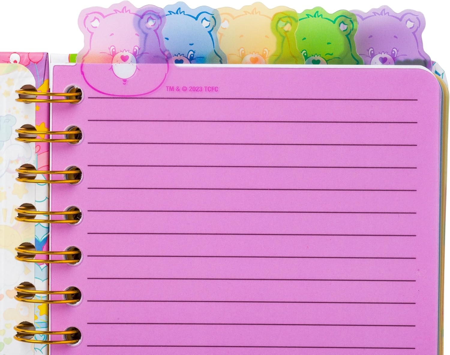 image:imageSilver Buffalo Care Bears Spiral Tabbed Notebook Featuring Grumpy Bear Share Bear Tenderheart Bear Cheer Bear Bedtime Bear and Good Luck Bear 8 x 5Care Bears