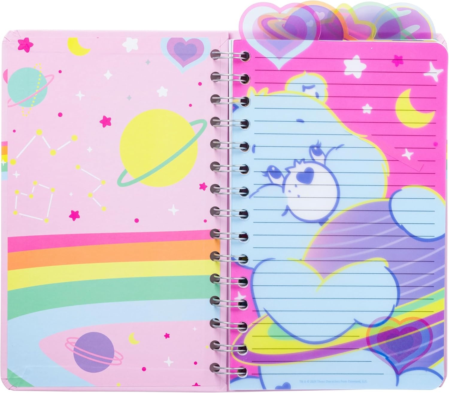 image:imageSilver Buffalo Care Bears Spiral Tabbed Notebook Featuring Grumpy Bear Share Bear Tenderheart Bear Cheer Bear Bedtime Bear and Good Luck Bear 8 x 5Care Bears Cosmic Bears