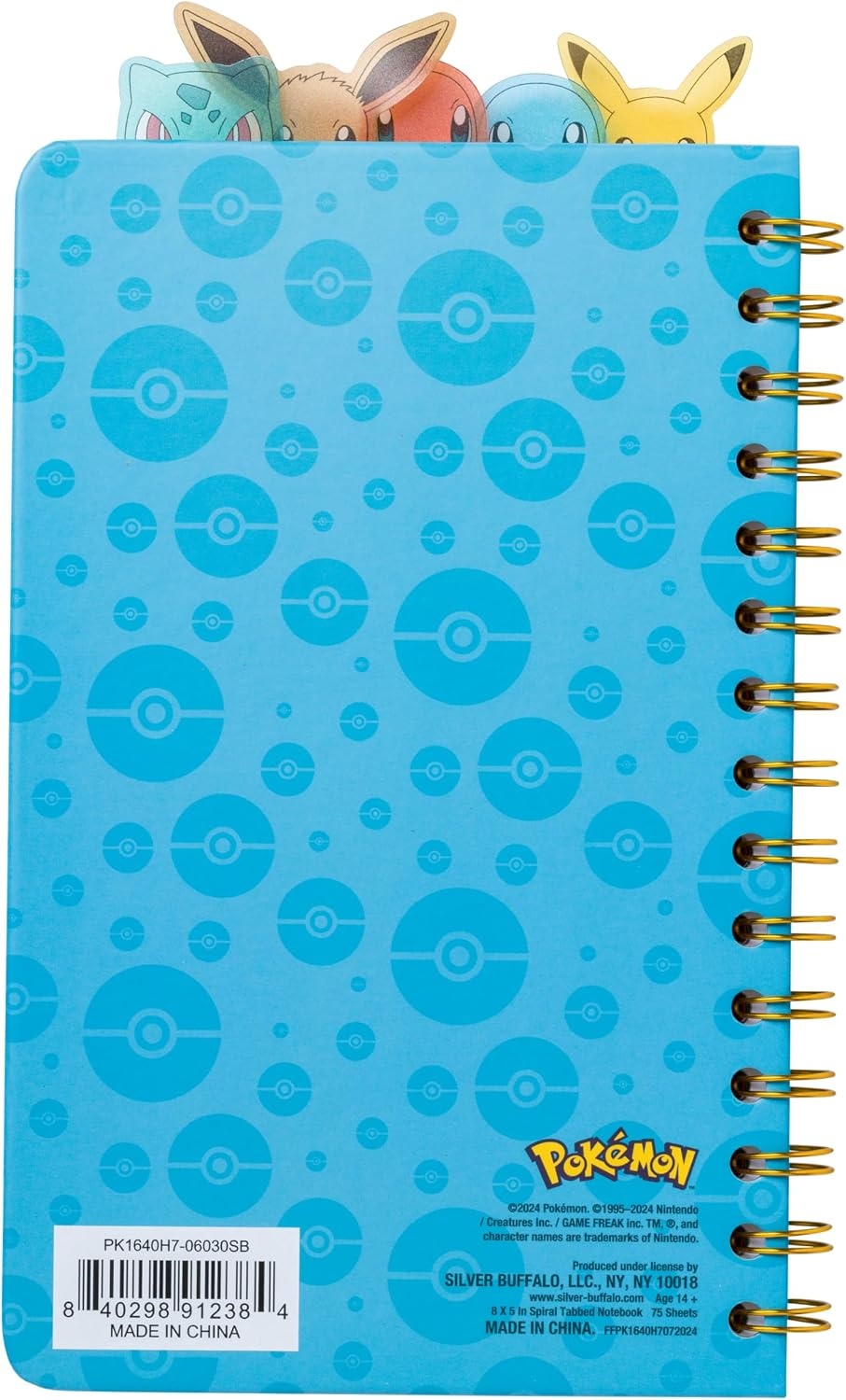 image:imageSilver Buffalo Care Bears Spiral Tabbed Notebook Featuring Grumpy Bear Share Bear Tenderheart Bear Cheer Bear Bedtime Bear and Good Luck Bear 8 x 5Pokmon