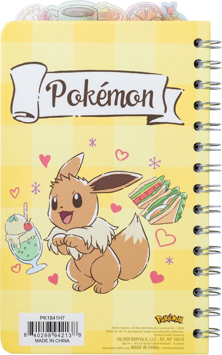 image:imageSilver Buffalo Care Bears Spiral Tabbed Notebook Featuring Grumpy Bear Share Bear Tenderheart Bear Cheer Bear Bedtime Bear and Good Luck Bear 8 x 5Pokemon Tossed Cafe
