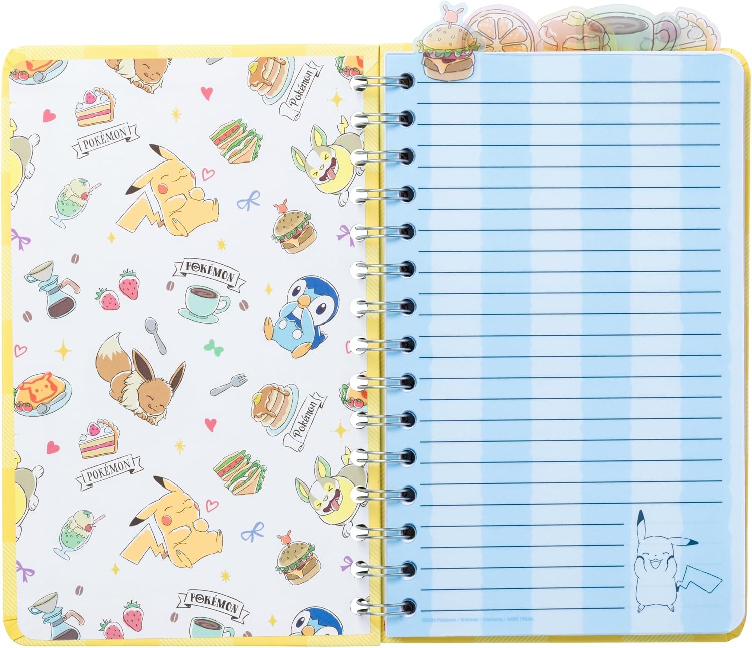image:imageSilver Buffalo Care Bears Spiral Tabbed Notebook Featuring Grumpy Bear Share Bear Tenderheart Bear Cheer Bear Bedtime Bear and Good Luck Bear 8 x 5Pokemon Tossed Cafe
