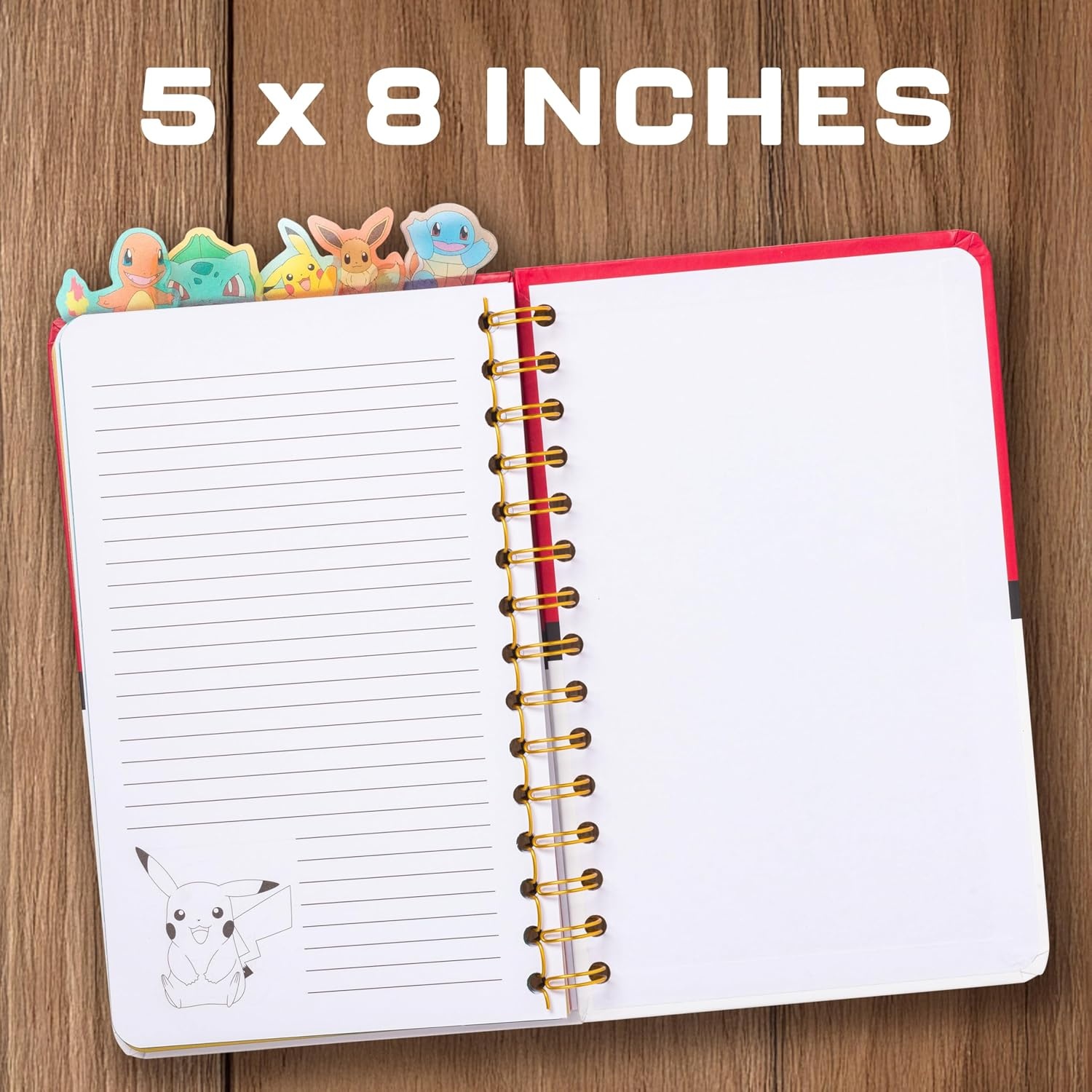 image:imageSilver Buffalo Care Bears Spiral Tabbed Notebook Featuring Grumpy Bear Share Bear Tenderheart Bear Cheer Bear Bedtime Bear and Good Luck Bear 8 x 5Pokemon Pokeball Starters Spiral