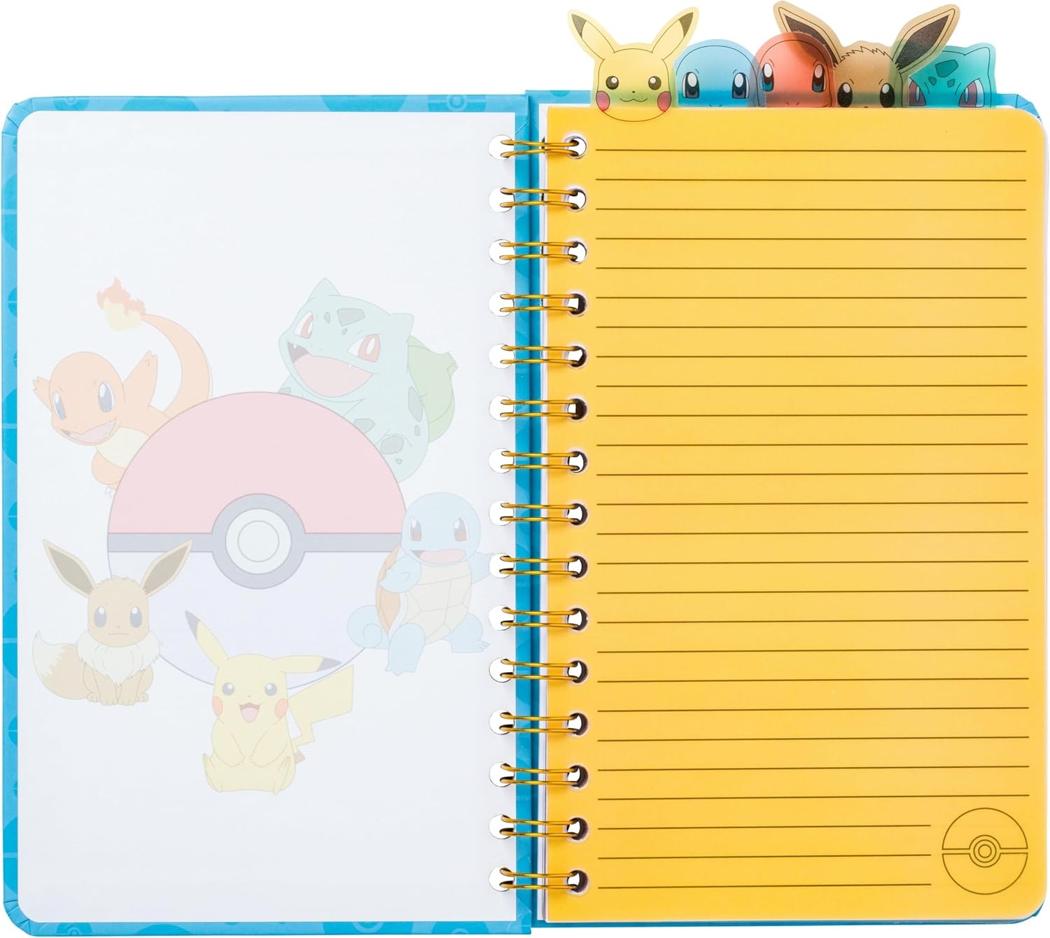 image:imageSilver Buffalo Care Bears Spiral Tabbed Notebook Featuring Grumpy Bear Share Bear Tenderheart Bear Cheer Bear Bedtime Bear and Good Luck Bear 8 x 5Pokmon