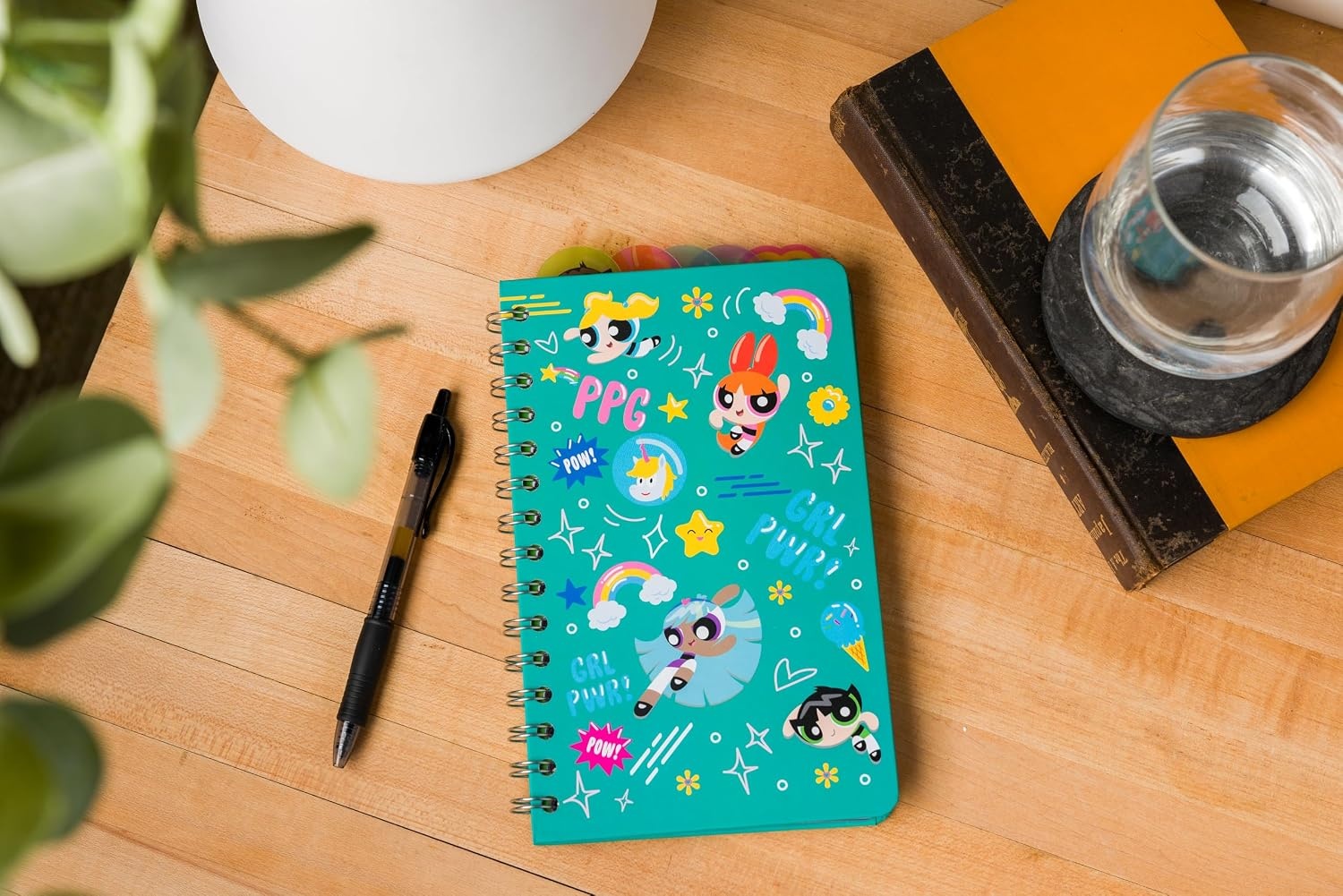 image:imageSilver Buffalo Care Bears Spiral Tabbed Notebook Featuring Grumpy Bear Share Bear Tenderheart Bear Cheer Bear Bedtime Bear and Good Luck Bear 8 x 5Power Puff Girls