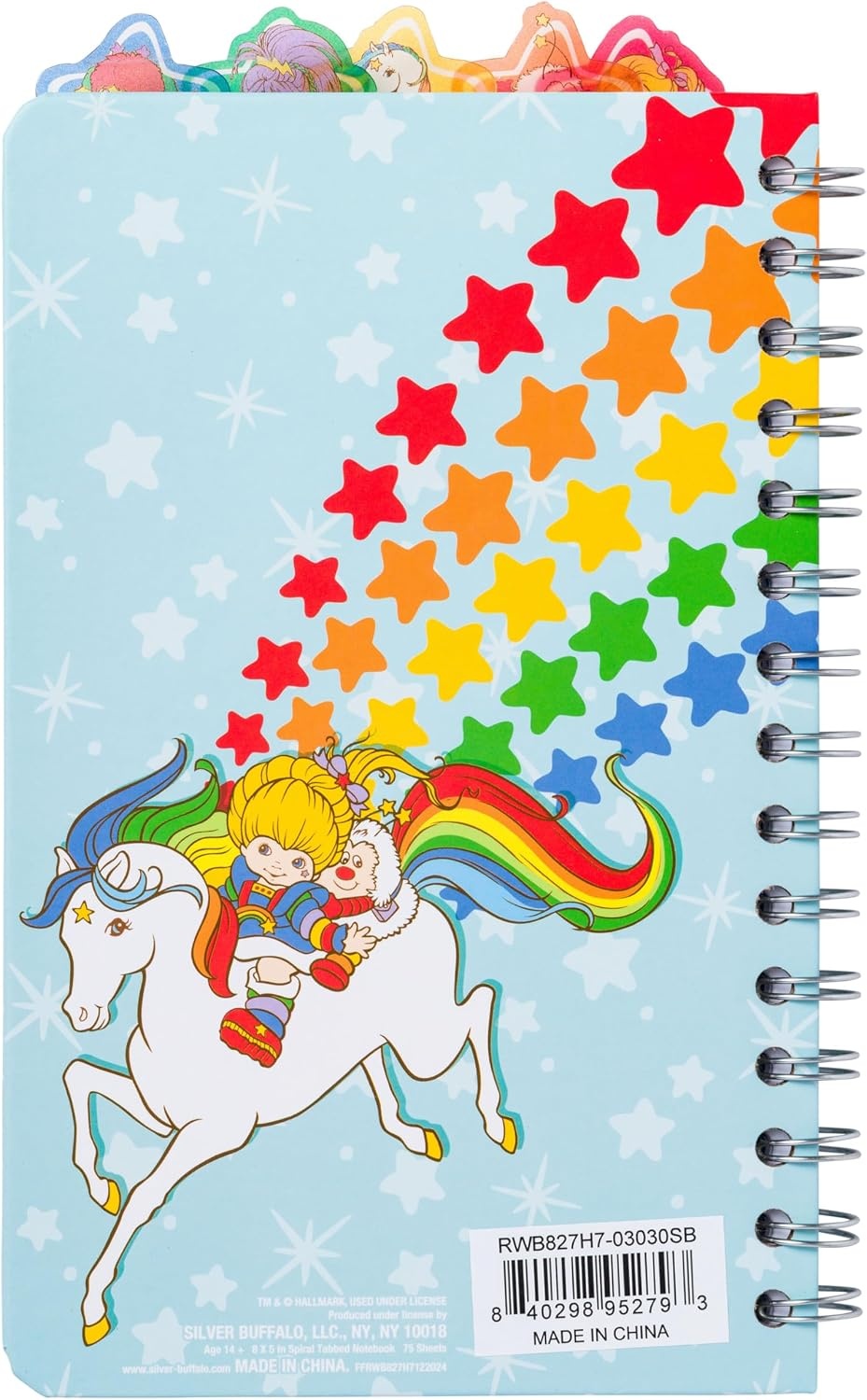 image:imageSilver Buffalo Care Bears Spiral Tabbed Notebook Featuring Grumpy Bear Share Bear Tenderheart Bear Cheer Bear Bedtime Bear and Good Luck Bear 8 x 5Rainbow Brite