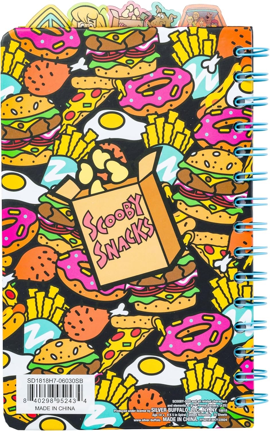 image:imageSilver Buffalo Care Bears Spiral Tabbed Notebook Featuring Grumpy Bear Share Bear Tenderheart Bear Cheer Bear Bedtime Bear and Good Luck Bear 8 x 5Scooby Doo