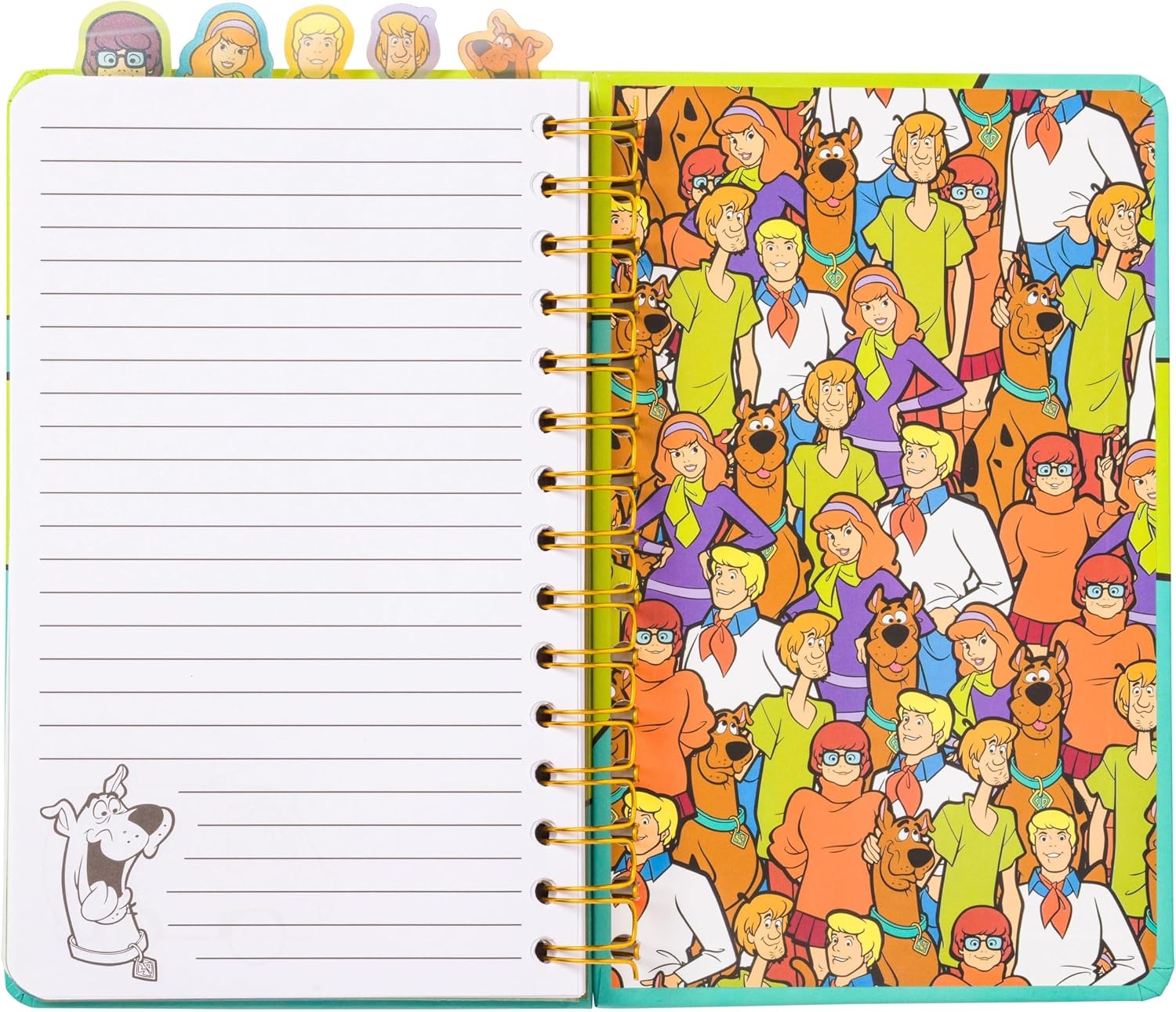 image:imageSilver Buffalo Care Bears Spiral Tabbed Notebook Featuring Grumpy Bear Share Bear Tenderheart Bear Cheer Bear Bedtime Bear and Good Luck Bear 8 x 5Warner Bros Scooby Doo