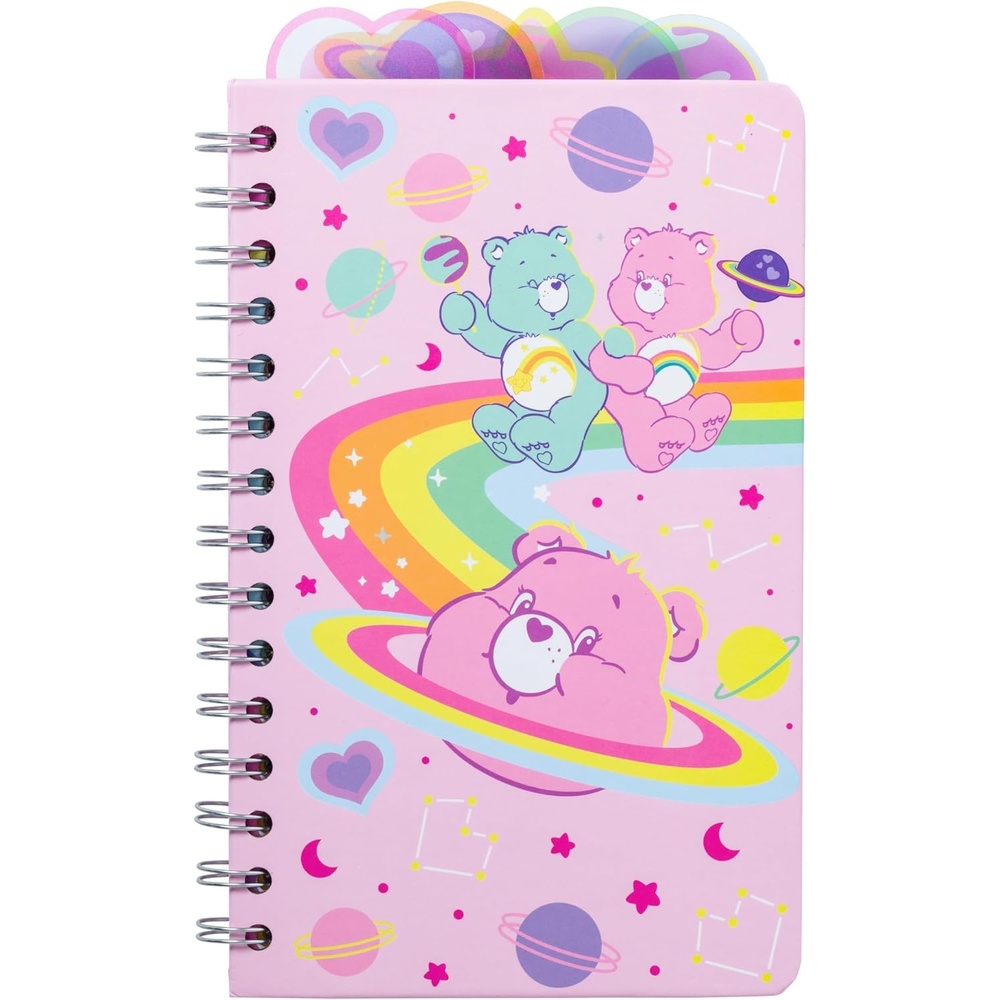image:imageSilver Buffalo Care Bears Spiral Tabbed Notebook Featuring Grumpy Bear Share Bear Tenderheart Bear Cheer Bear Bedtime Bear and Good Luck Bear 8 x 5Care Bears Cosmic Bears