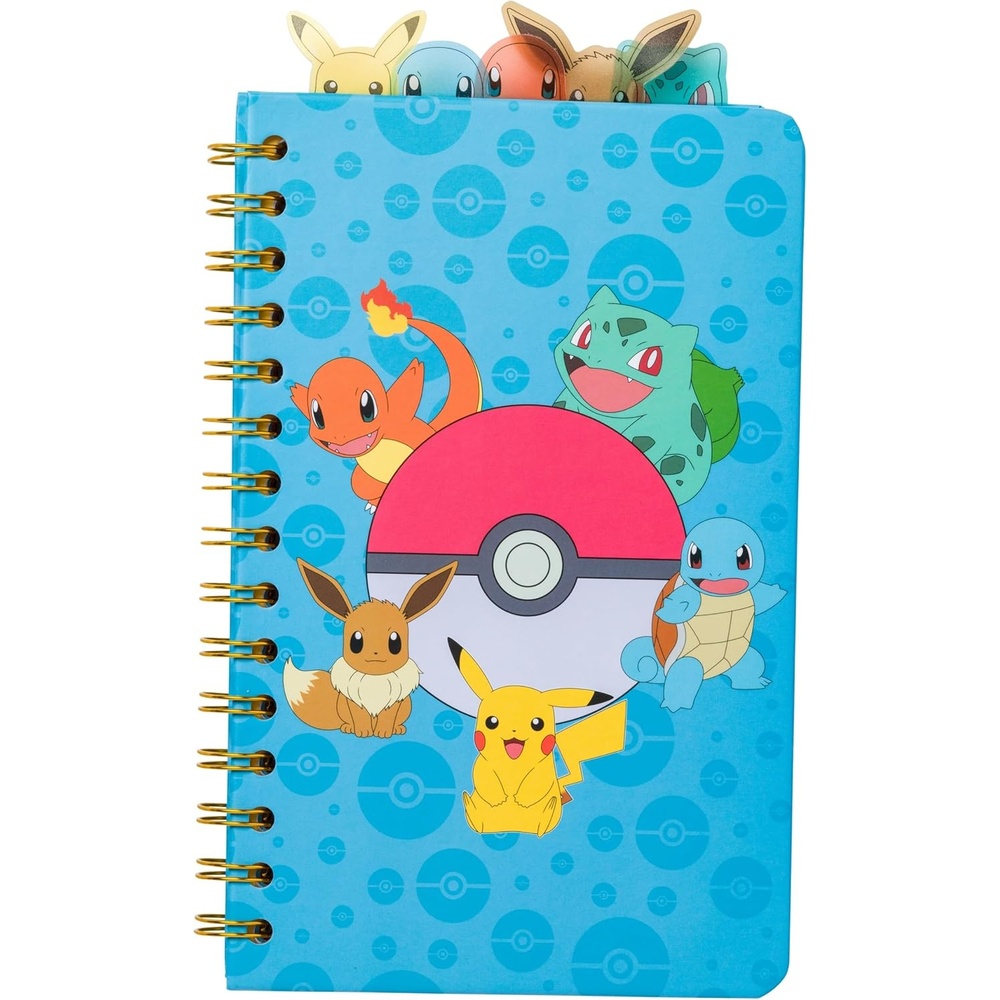 image:imageSilver Buffalo Care Bears Spiral Tabbed Notebook Featuring Grumpy Bear Share Bear Tenderheart Bear Cheer Bear Bedtime Bear and Good Luck Bear 8 x 5Pokmon