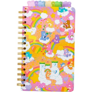 Silver Buffalo Care Bears Spiral Tabbed Notebook Featuring Grumpy Bear, Share Bear, Tenderheart Bear, Cheer Bear, Bedtime Bear, and Good Luck Bear, 8” x 5”(Care Bears)